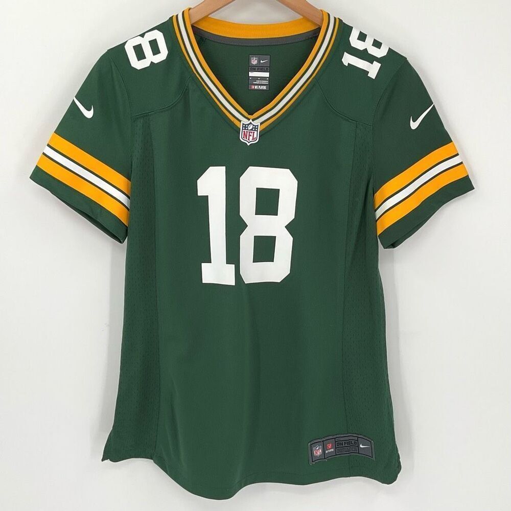 Nike On Field NFL Green Bay Packers Randall Cobb Game Jersey Women Medium Green